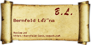 Bernfeld Léna névjegykártya